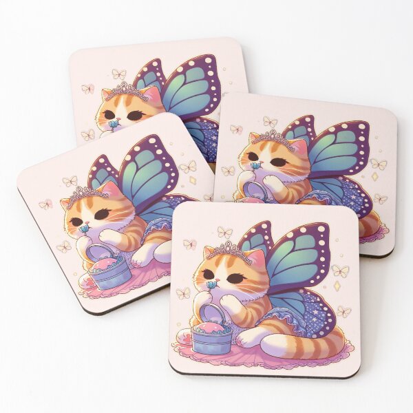Item preview, Cute Cat Fairy Kawaii Fantasy Sticker designed and sold by NerdiPop.