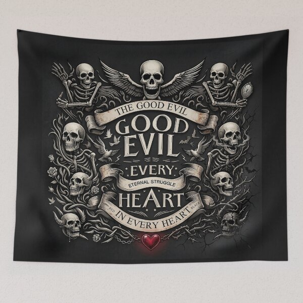 Item preview, Winged Skull Skeletal Good Evil designed and sold by Voodoo Store Paranormal Collections.