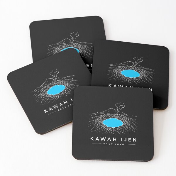 Item preview, Kawah Ijen East Java Travel Art | Blue Fire Volcano Illustration designed and sold by AMICO77.