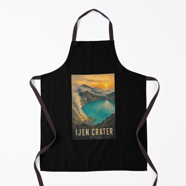 Item preview, Kawah Ijen East Java Travel Art | Blue Fire Volcano Illustration designed and sold by AMICO77.