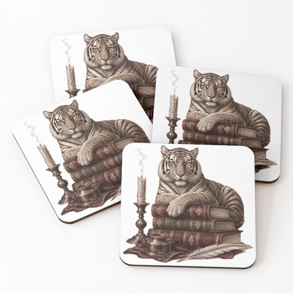 Item preview, Dark Academia Tiger on Antique Books designed and sold by Piising.