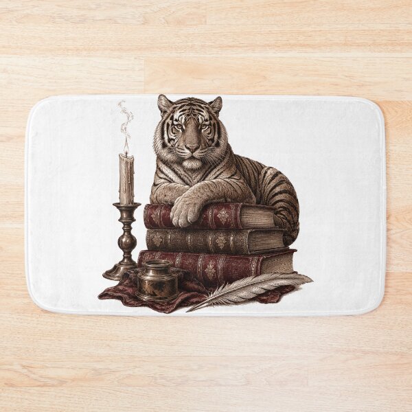 Item preview, Dark Academia Tiger on Antique Books designed and sold by Piising.