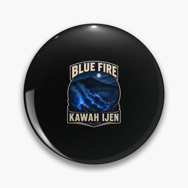 Item preview, Kawah Ijen East Java Travel Art | Blue Fire Volcano Illustration designed and sold by AMICO77.