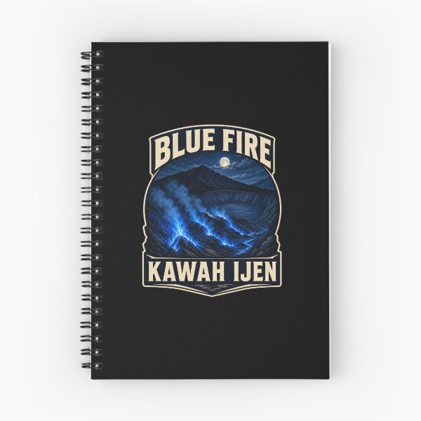 Item preview, Kawah Ijen East Java Travel Art | Blue Fire Volcano Illustration designed and sold by AMICO77.