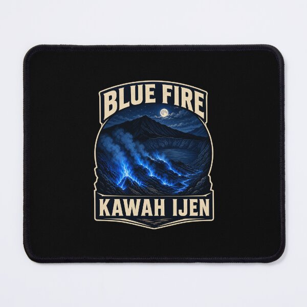 Item preview, Kawah Ijen East Java Travel Art | Blue Fire Volcano Illustration designed and sold by AMICO77.