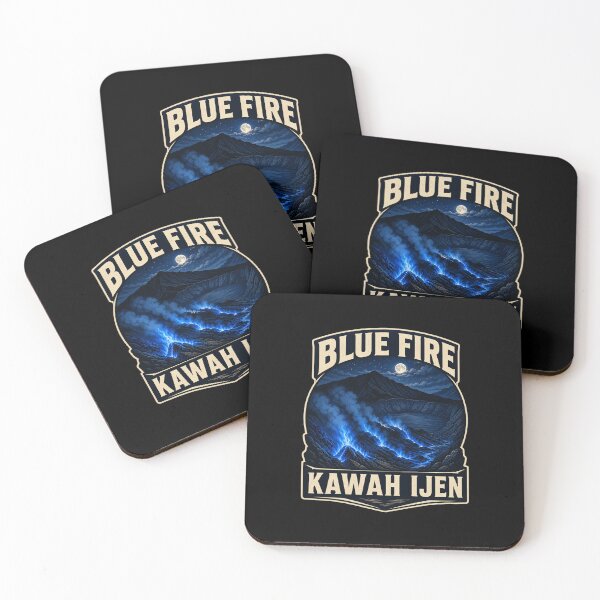 Item preview, Kawah Ijen East Java Travel Art | Blue Fire Volcano Illustration designed and sold by AMICO77.