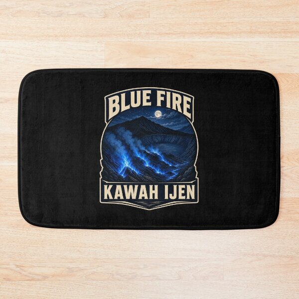 Item preview, Kawah Ijen East Java Travel Art | Blue Fire Volcano Illustration designed and sold by AMICO77.