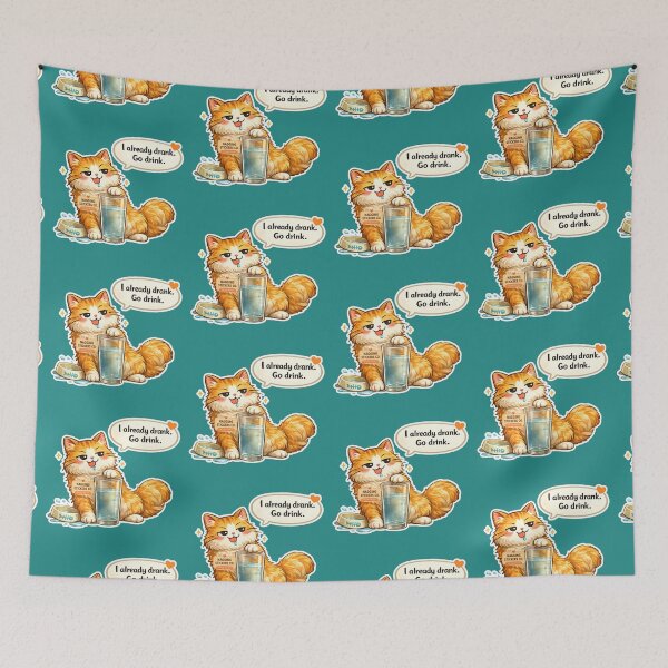 Item preview, NAGGING CAT LaMaisonOfMY I ALREADY DRANK, GO DRINK. COLLECTION | GREEN Edition | No.01 designed and sold by LaMaisonOfMY.
