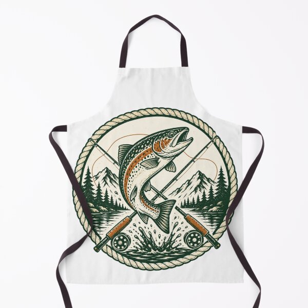 Item preview, Fishing Trout & Mountain Wilderness Emblem designed and sold by Piising.