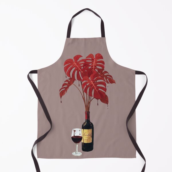 Item preview, Red Monstera Plant Wine Bottle Dark Botanical Gothic Houseplant Aesthetic designed and sold by Daily-chaos.