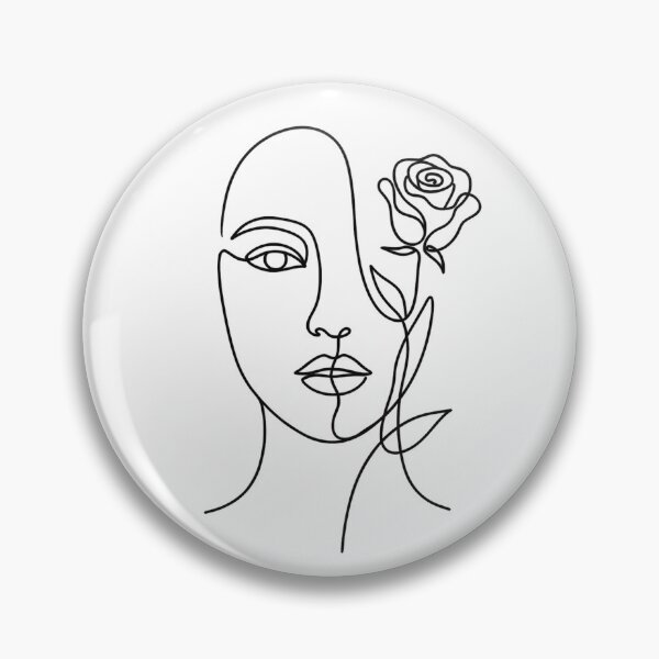 Item preview, Minimalist One Line Face Art with Rose designed and sold by pattman.