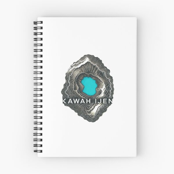 Item preview, Kawah Ijen East Java Travel Art | Blue Fire Volcano Illustration designed and sold by AMICO77.