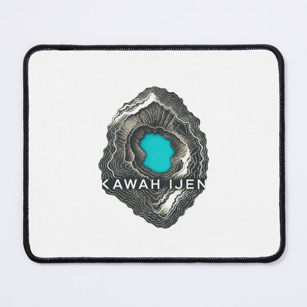 Item preview, Kawah Ijen East Java Travel Art | Blue Fire Volcano Illustration designed and sold by AMICO77.
