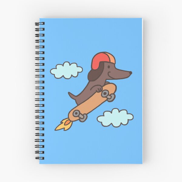 Item preview, Skateboarding Dachshund Cute Cartoon Rocket Dog For Teen Skaters And Dog Lovers designed and sold by roarsomethings.