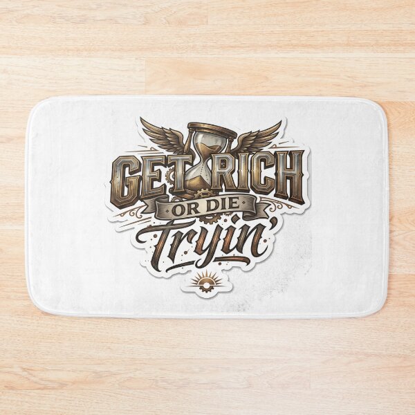 Item preview, Get Rich or Die Trying Vintage Hustle Motivation Sticker designed and sold by MAStrends.