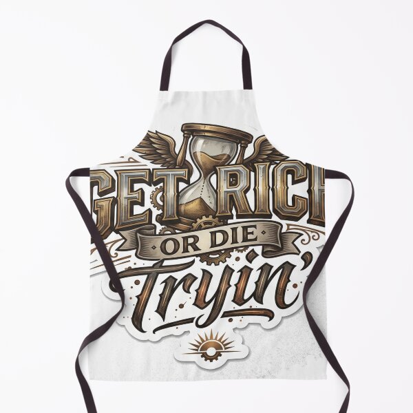 Item preview, Get Rich or Die Trying Vintage Hustle Motivation Sticker designed and sold by MAStrends.