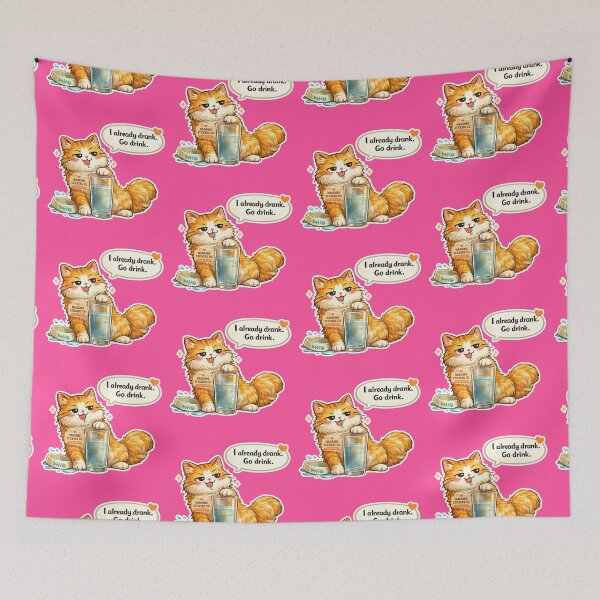 Item preview, NAGGING CAT LaMaisonOfMY I ALREADY DRANK, GO DRINK. COLLECTION | PINK Edition | No.01 designed and sold by LaMaisonOfMY.