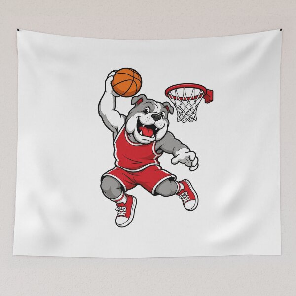 Item preview, Slam Dunk Bulldog Basketball designed and sold by Piising.