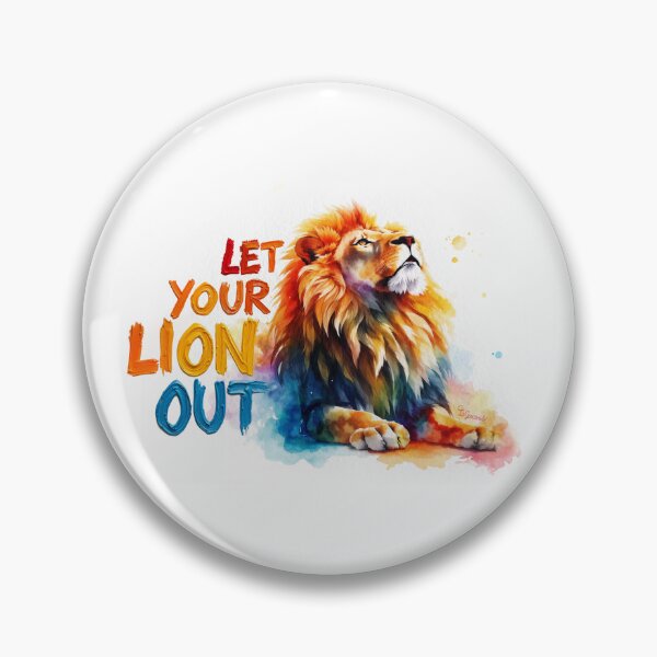 Item preview, LET YOUR LION OUT - A burst of energy and color - Lion Spirit Empowering Art  designed and sold by Greenwald Gallery.
