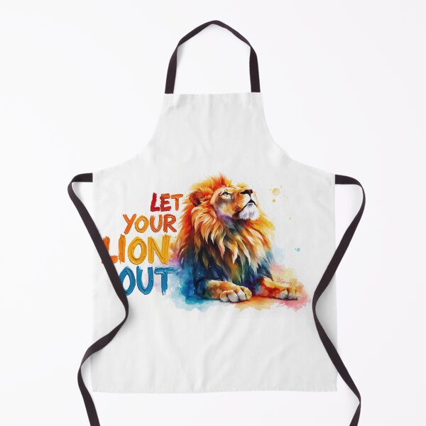 Item preview, LET YOUR LION OUT - A burst of energy and color - Lion Spirit Empowering Art  designed and sold by Greenwald Gallery.