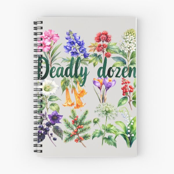 Item preview, Deadly Dozen, twelve poisonous plants, large text designed and sold by LiskoDesign.