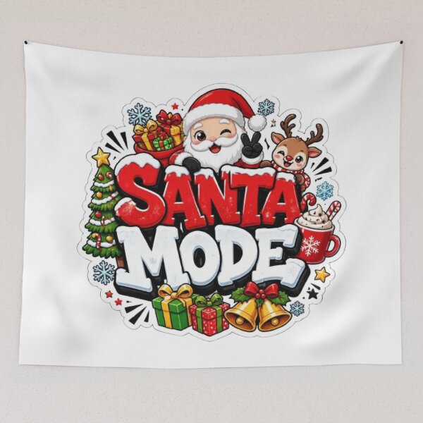 Item preview, SANTA MODE Christmas Graffiti Sticker PNG | Funny Holiday Gaming Graphic | Cute Xmas Typography Decal | Festive Laptop, Notebook & T-Shirt Design designed and sold by Stylestickers55.