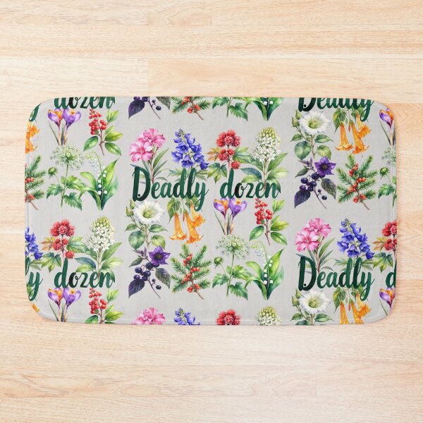 Item preview, Deadly Dozen, twelve poisonous plants, large text designed and sold by LiskoDesign.