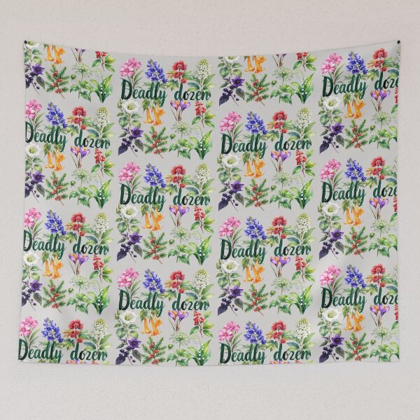 Item preview, Deadly Dozen, twelve poisonous plants, large text designed and sold by LiskoDesign.