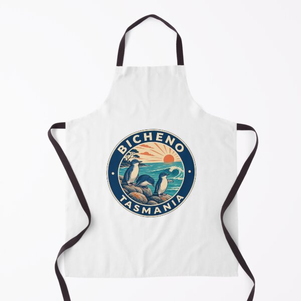 Item preview, Bicheno Tasmania Travel Art | Little Penguins and Coastal Illustration designed and sold by AMICO77.