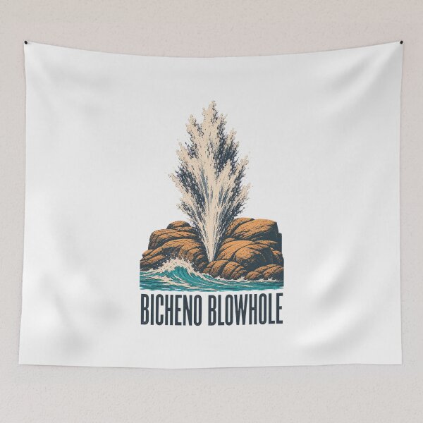 Item preview, Bicheno Tasmania Travel Art | Little Penguins and Coastal Illustration designed and sold by AMICO77.