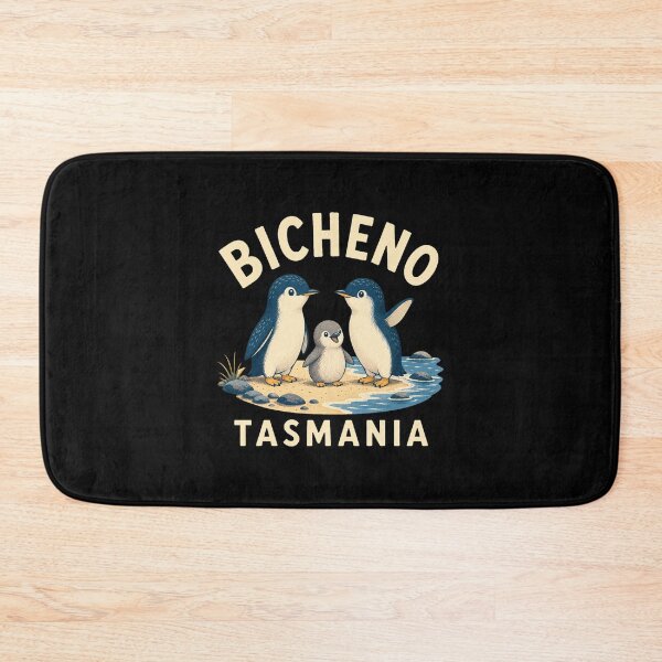 Item preview, Bicheno Tasmania Travel Art | Little Penguins and Coastal Illustration designed and sold by AMICO77.