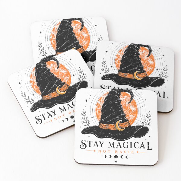 Item preview, Stay Magical Not Basic Witch Hat designed and sold by KireVeronica.