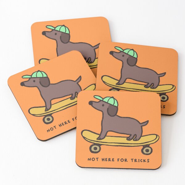 Item preview, Skateboarding Dachshund Cute Cartoon Wiener Dog Funny Teen Skater designed and sold by roarsomethings.
