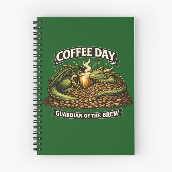 Item preview, Coffee Day Guardian of the Brew | Sleeping Dragon Coffee Lover Fantasy Design designed and sold by irfanshikh.