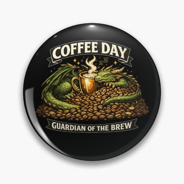 Item preview, Coffee Day Guardian of the Brew | Sleeping Dragon Coffee Lover Fantasy Design designed and sold by irfanshikh.