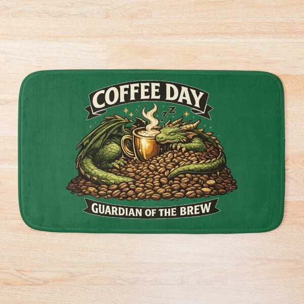 Item preview, Coffee Day Guardian of the Brew | Sleeping Dragon Coffee Lover Fantasy Design designed and sold by irfanshikh.