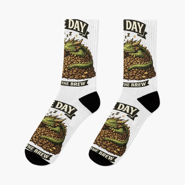 Item preview, Coffee Day Guardian of the Brew | Sleeping Dragon Coffee Lover Fantasy Design designed and sold by irfanshikh.
