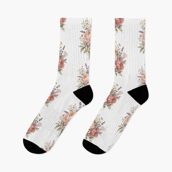 Item preview, Vintage Watercolor Peony & Lavender Floral Bouquet designed and sold by Piising.
