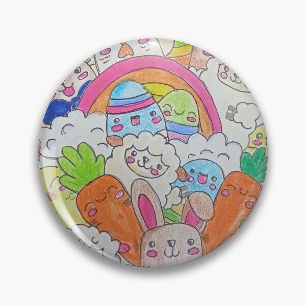 Item preview, Cute Easter Bunny & Friends Kawaii Doodle designed and sold by artbucketstudio .