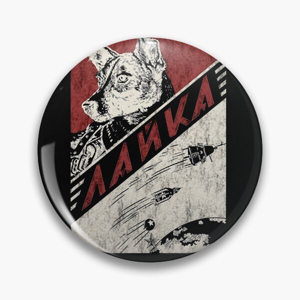 Item preview, Laika Soviet Space Dog Propaganda Art designed and sold by kiwibroc.