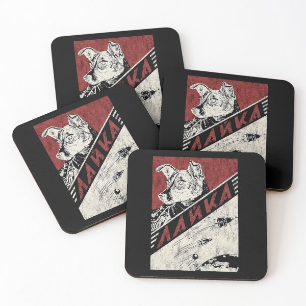 Item preview, Laika Soviet Space Dog Propaganda Art designed and sold by kiwibroc.