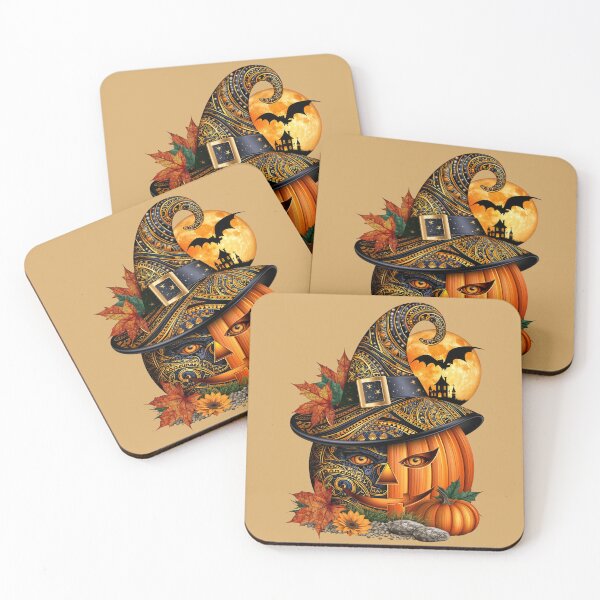 Item preview, Halloween Witch Hat Pumpkin Moon designed and sold by MythicMood.