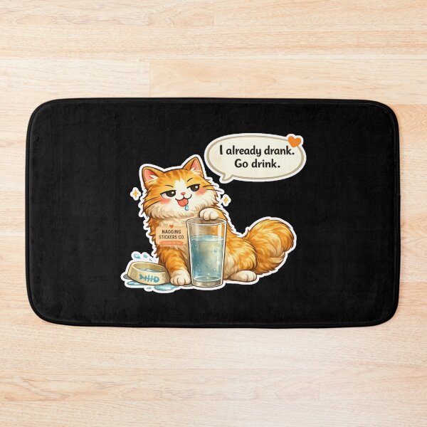 Item preview, NAGGING CAT LaMaisonOfMY I ALREADY DRANK, GO DRINK. COLLECTION | BLACK Edition | No.01 designed and sold by LaMaisonOfMY.