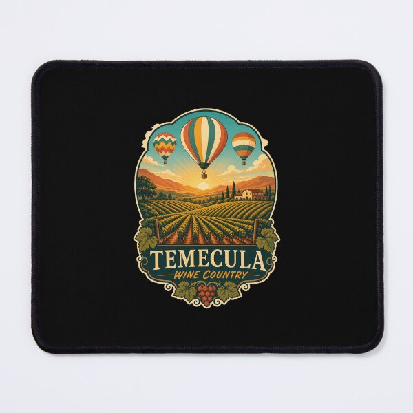 Item preview, Temecula California Wine Country | Hot Air Balloon and Vineyard Art designed and sold by AMICO77.