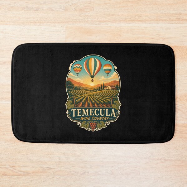 Item preview, Temecula California Wine Country | Hot Air Balloon and Vineyard Art designed and sold by AMICO77.