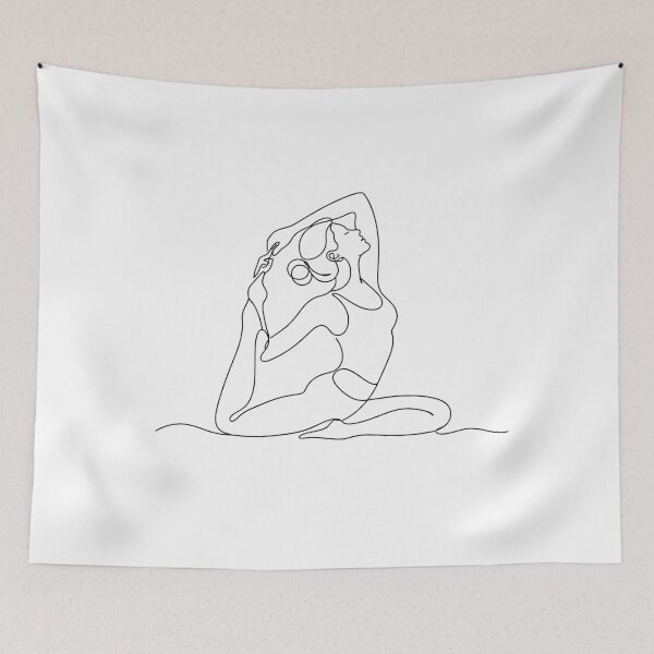 Item preview, Yoga Pose Continuous Line Art  designed and sold by Piising.
