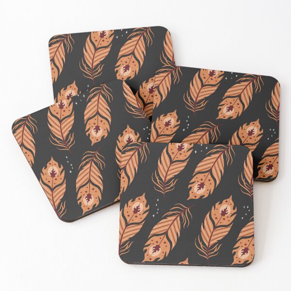Item preview, Phoenix Feathers Pattern - Fiery Draconic Heraldry designed and sold by Daniel Bevis Design.