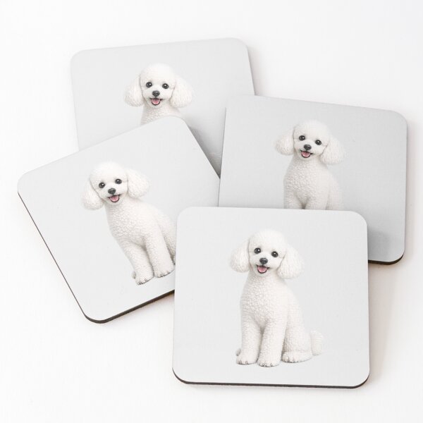 Item preview, Mini Poodle Dog White designed and sold by BackgroundND.