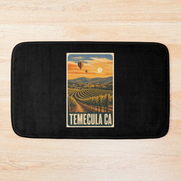 Item preview, Temecula California Wine Country | Hot Air Balloon and Vineyard Art designed and sold by AMICO77.