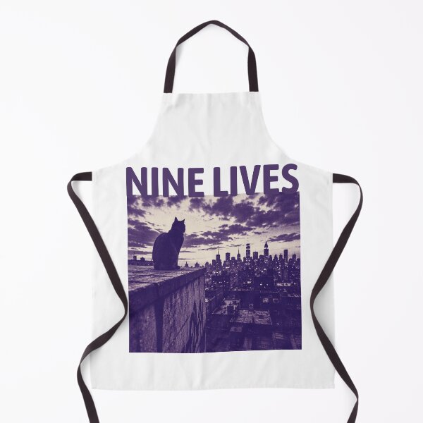 Item preview, Nine Lives Vintage Purple Cat City Skyline Retro designed and sold by Piising.